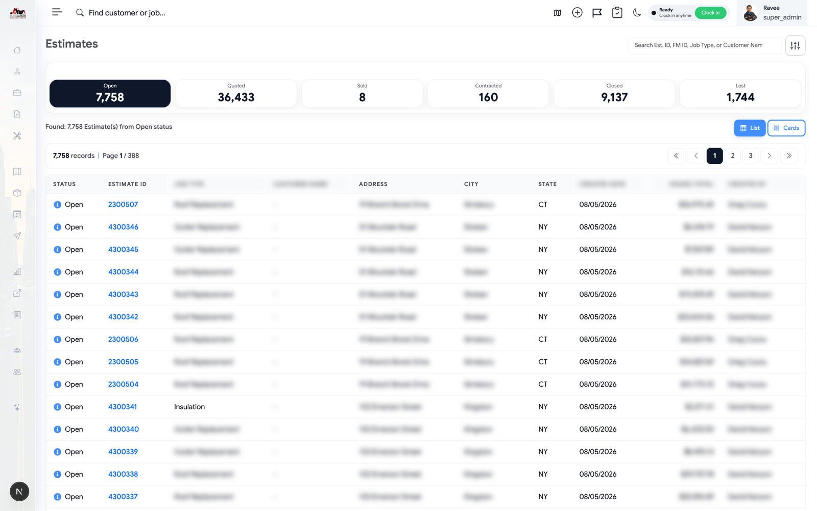 Klaus Connect lead pipeline view