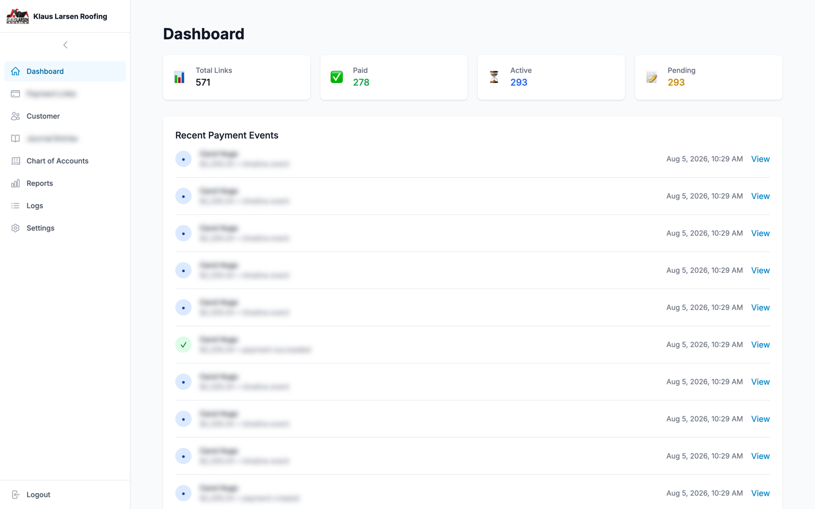 QuickBooks online payment links